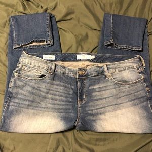 TORRID BLUE SKINNY BOYFRIEND JEANS